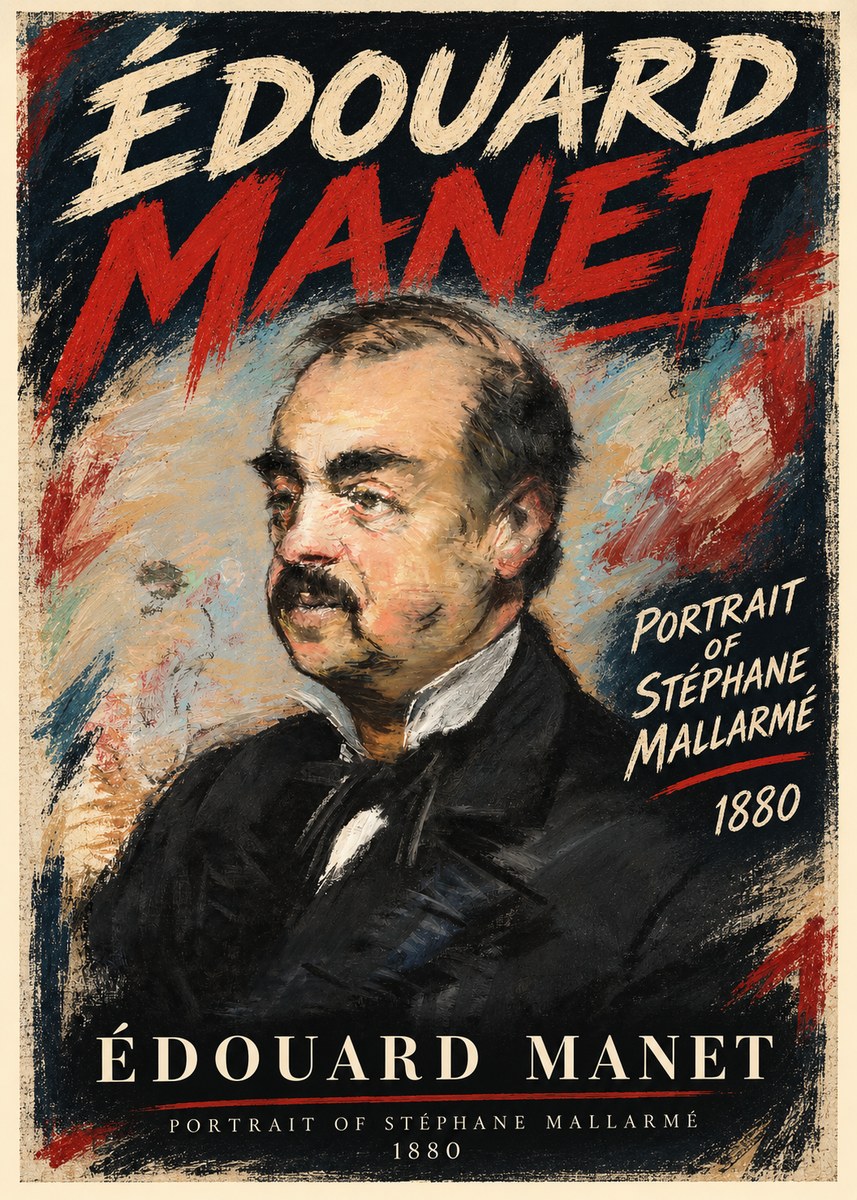 Édouard Manet Portrait of Stéphane Mallarmé I No3 - Poster
