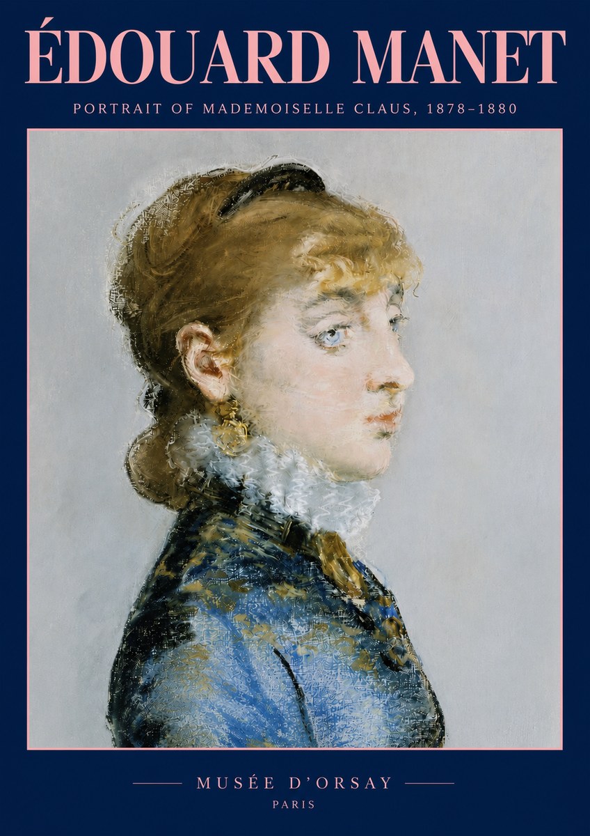 Édouard Manet Portrait of Mademoiselle Claus No3 - Poster
