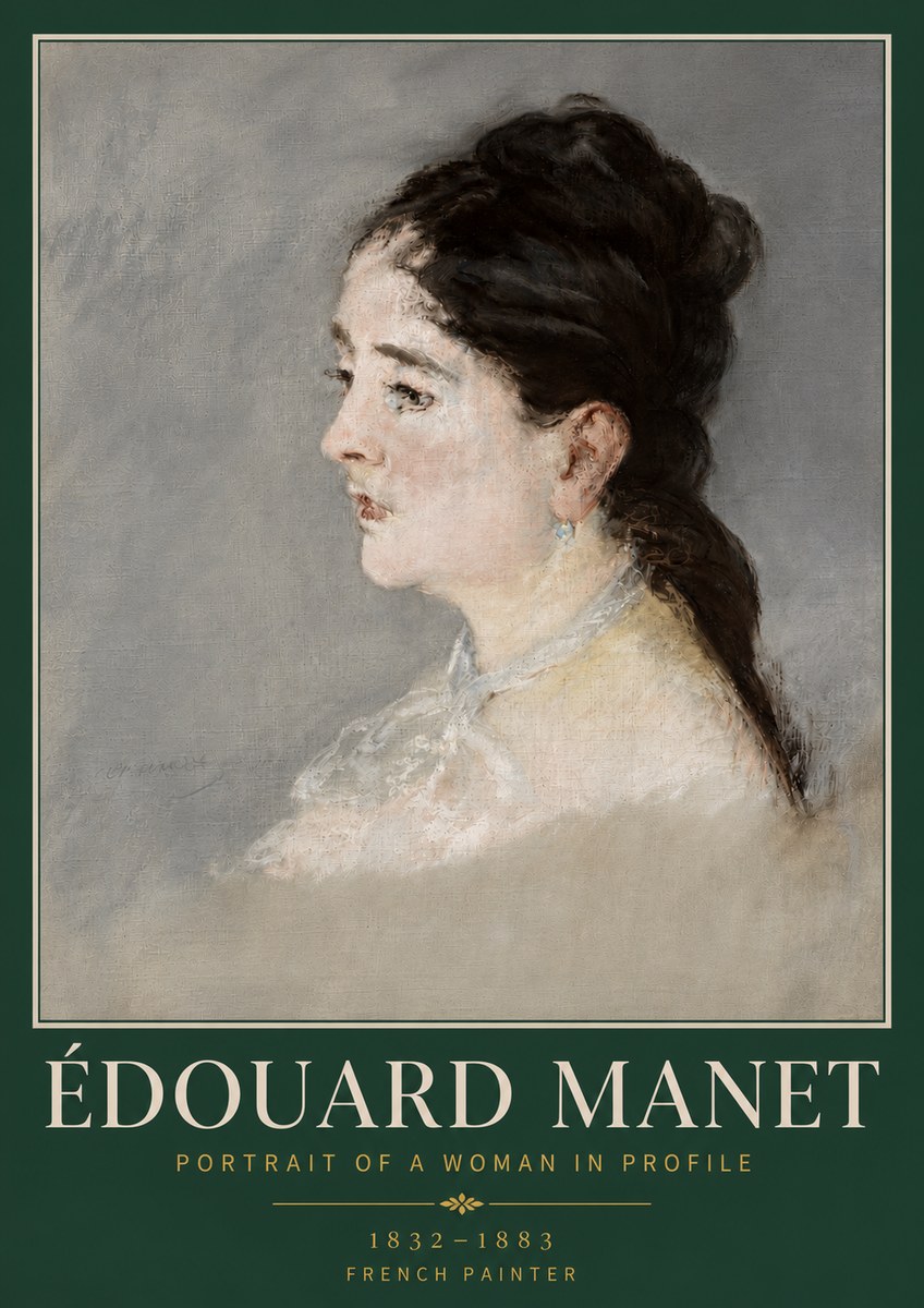 Édouard Manet Portrait of a Woman in Profile No4 - Poster