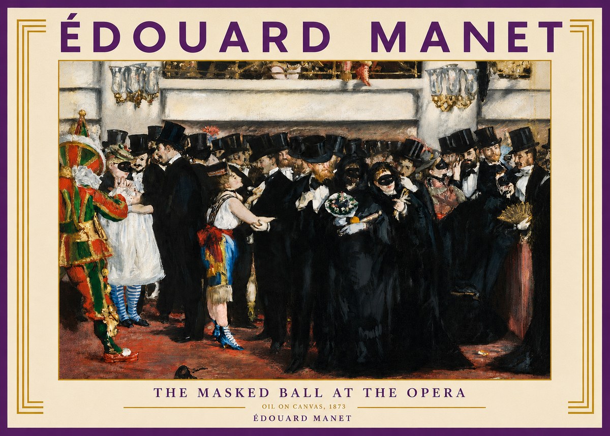 Édouard Manet The Masked Ball at the Opera No3 - Poster
