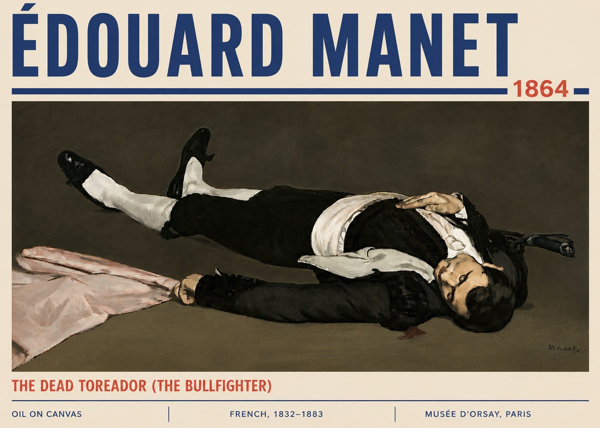 Édouard Manet The Dead Toreador (the Bullfighter) No6 - Poster