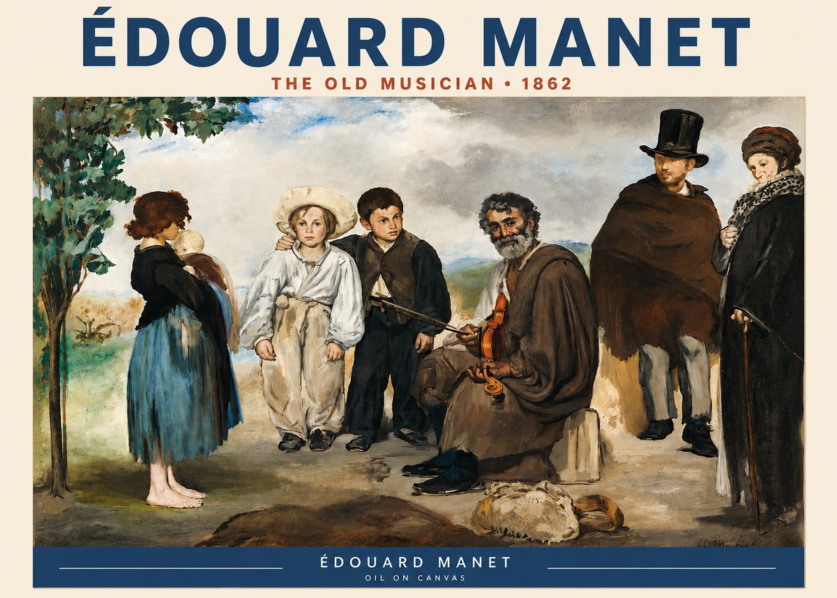 Édouard Manet The Old Musician - 1862 No3 - Poster