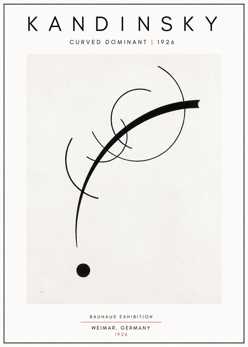 Kandinsky Curved Dominant No5 - Poster