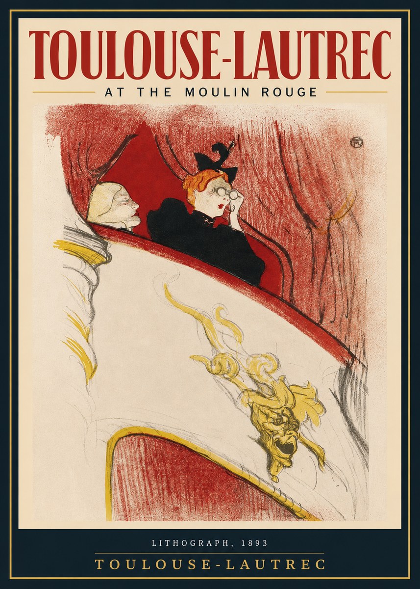 Toulouse-Lautrec At the Moulin Rouge I No2 - Poster