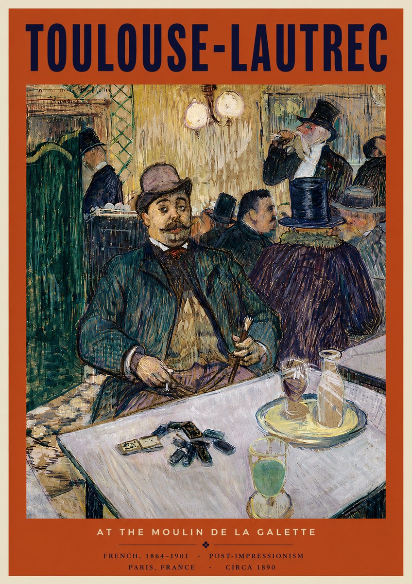 Toulouse-Lautrec At the Moulin De La Galette No4 - Poster