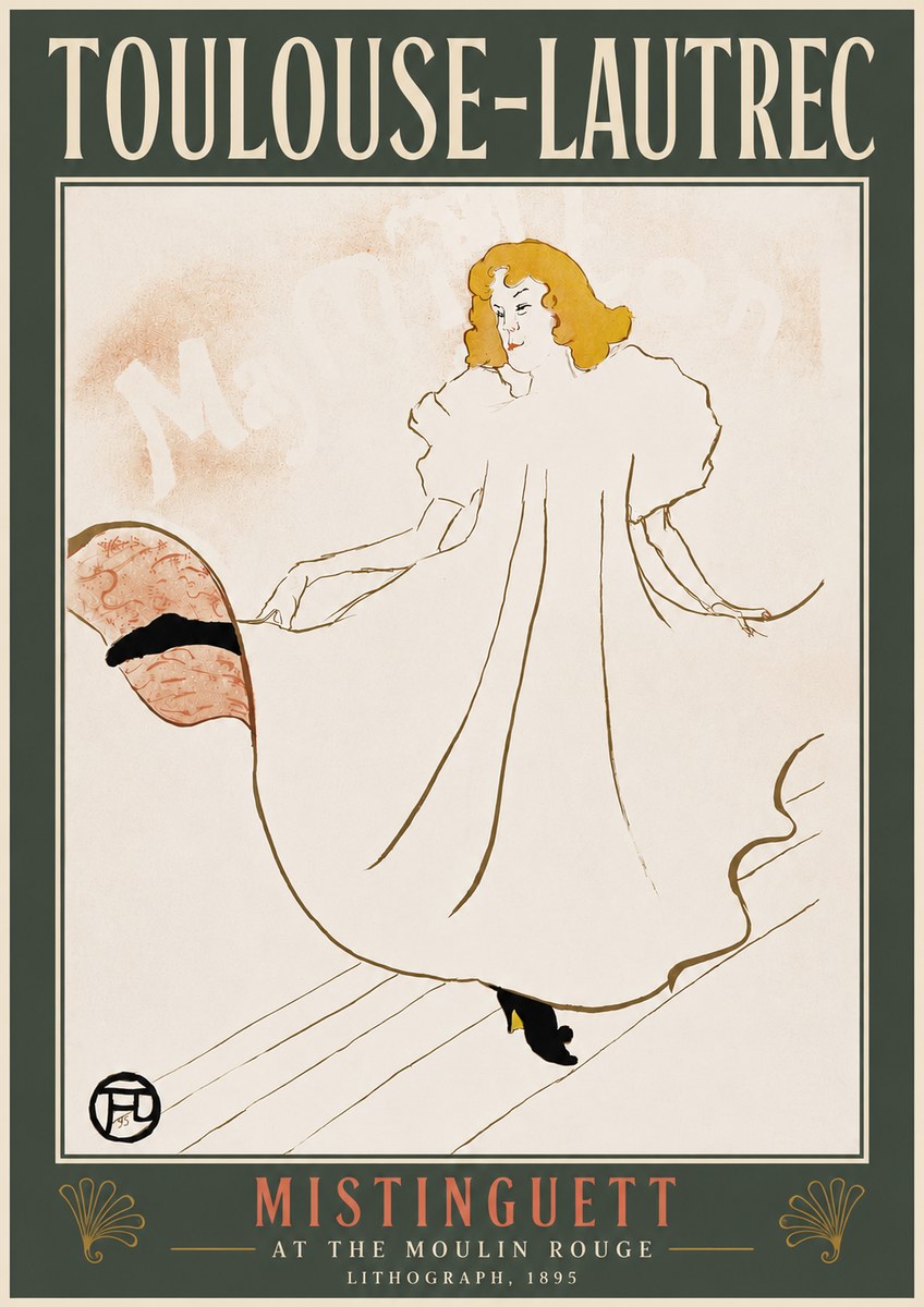 Toulouse-Lautrec Mistinguett at the Moulin Rouge No4 - Poster
