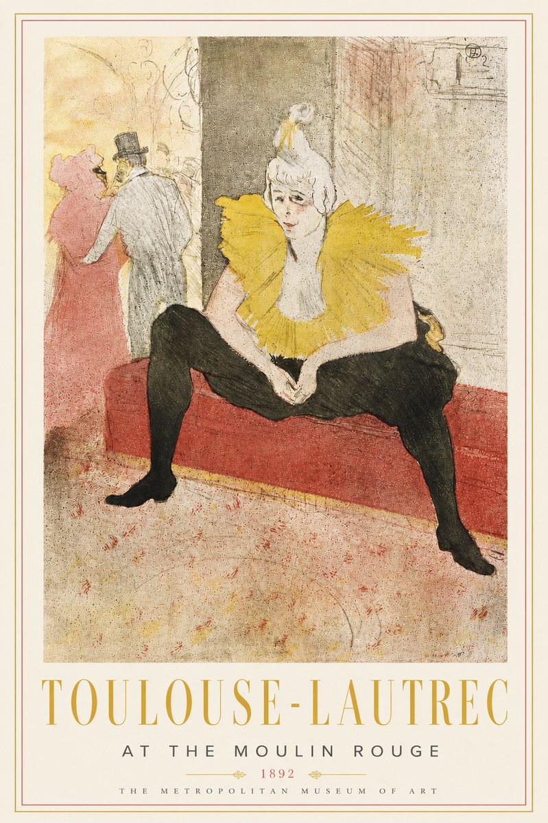 Toulouse-Lautrec At the Moulin Rouge X No3 - Poster