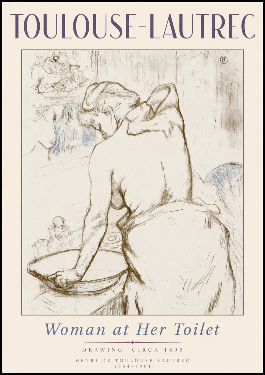 Toulouse-Lautrec Woman at Her Toilet No6 - Poster