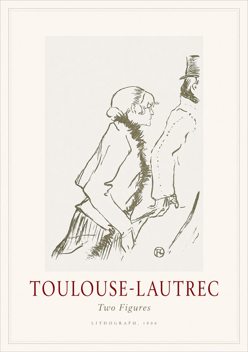 Toulouse-Lautrec Two Figures No1 - Poster