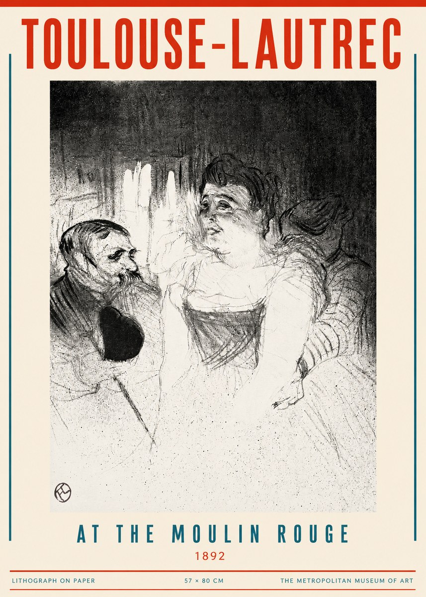 Toulouse-Lautrec At the Moulin Rouge XVII No2 - Poster
