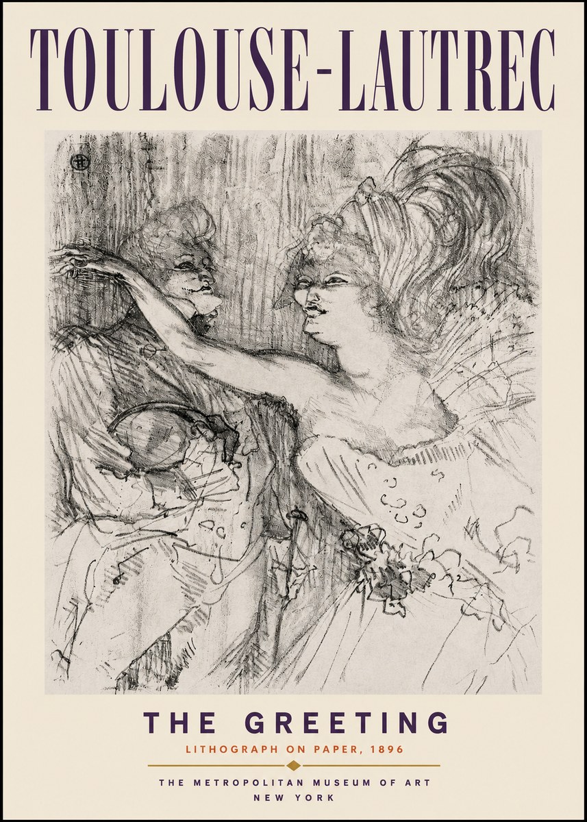 Toulouse-Lautrec The Greeting No2 - Poster