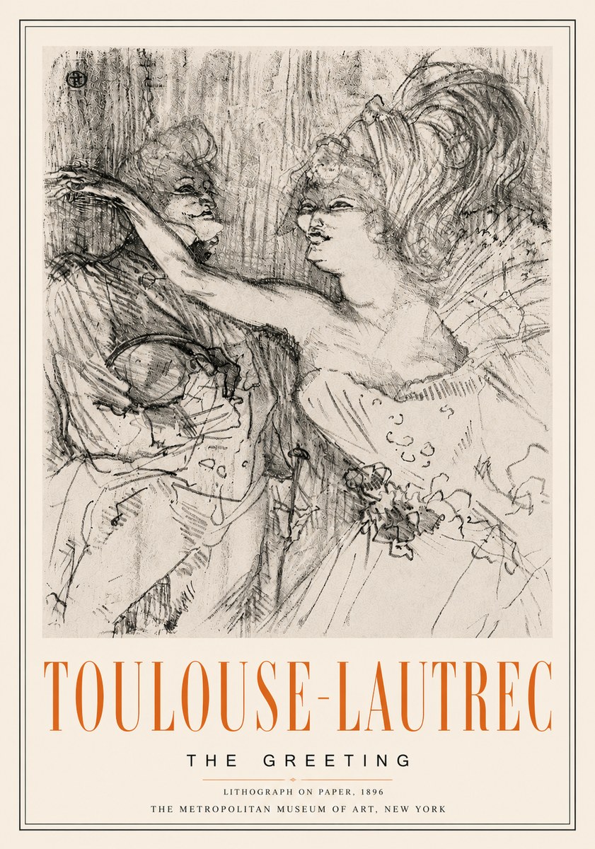 Toulouse-Lautrec The Greeting No6 - Poster