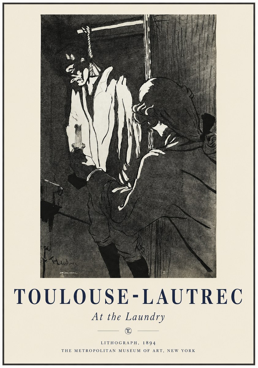 Toulouse-Lautrec At the Laundry No1 - Poster