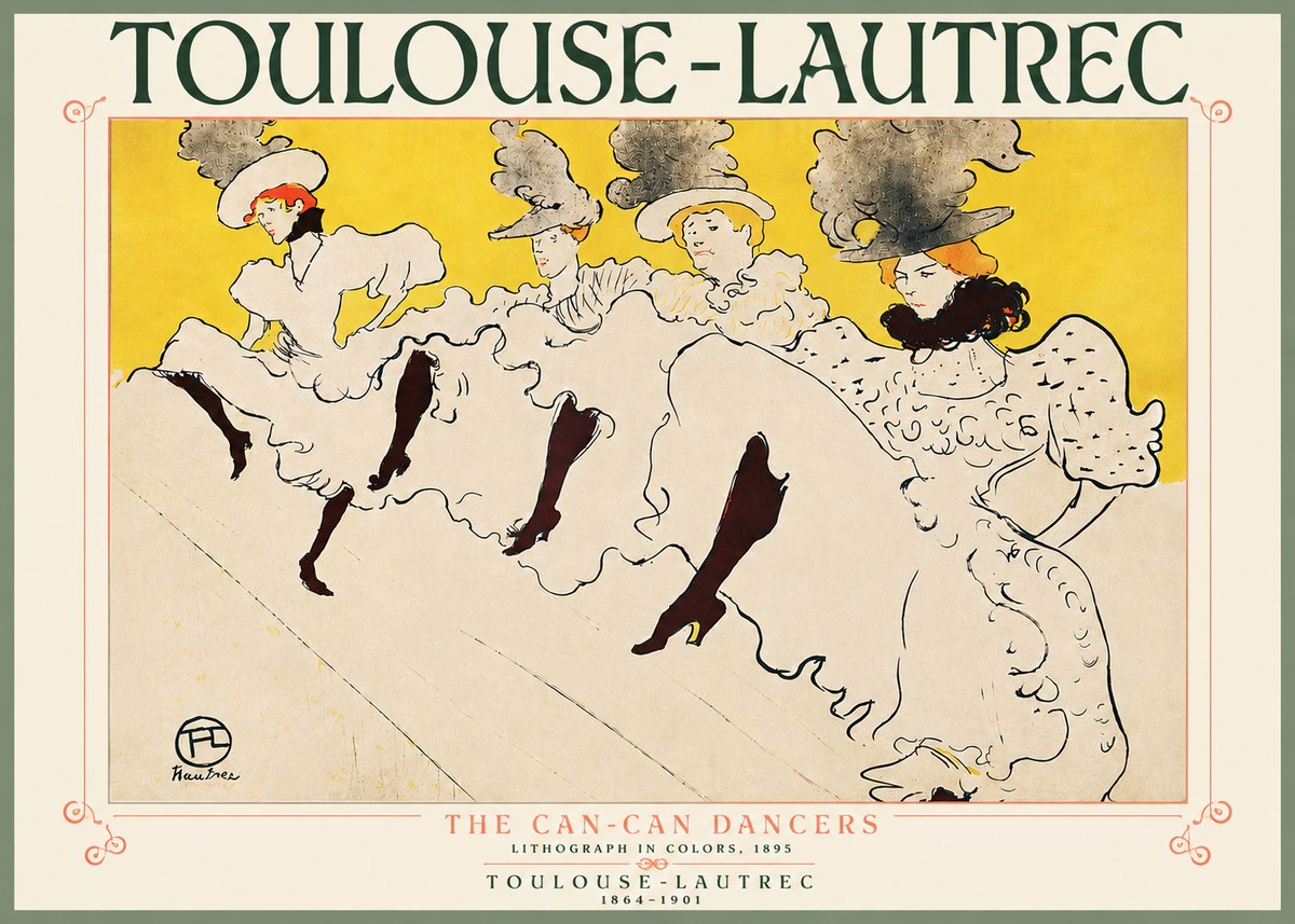 Toulouse-Lautrec The Can-can Dancers No5 - Poster