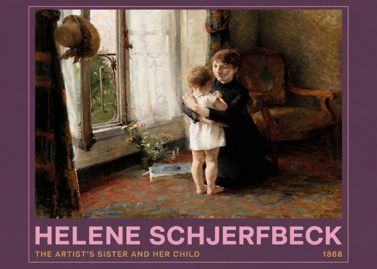 Helene Schjerfbeck The Artist's Sister and Her Child No2 - Poster
