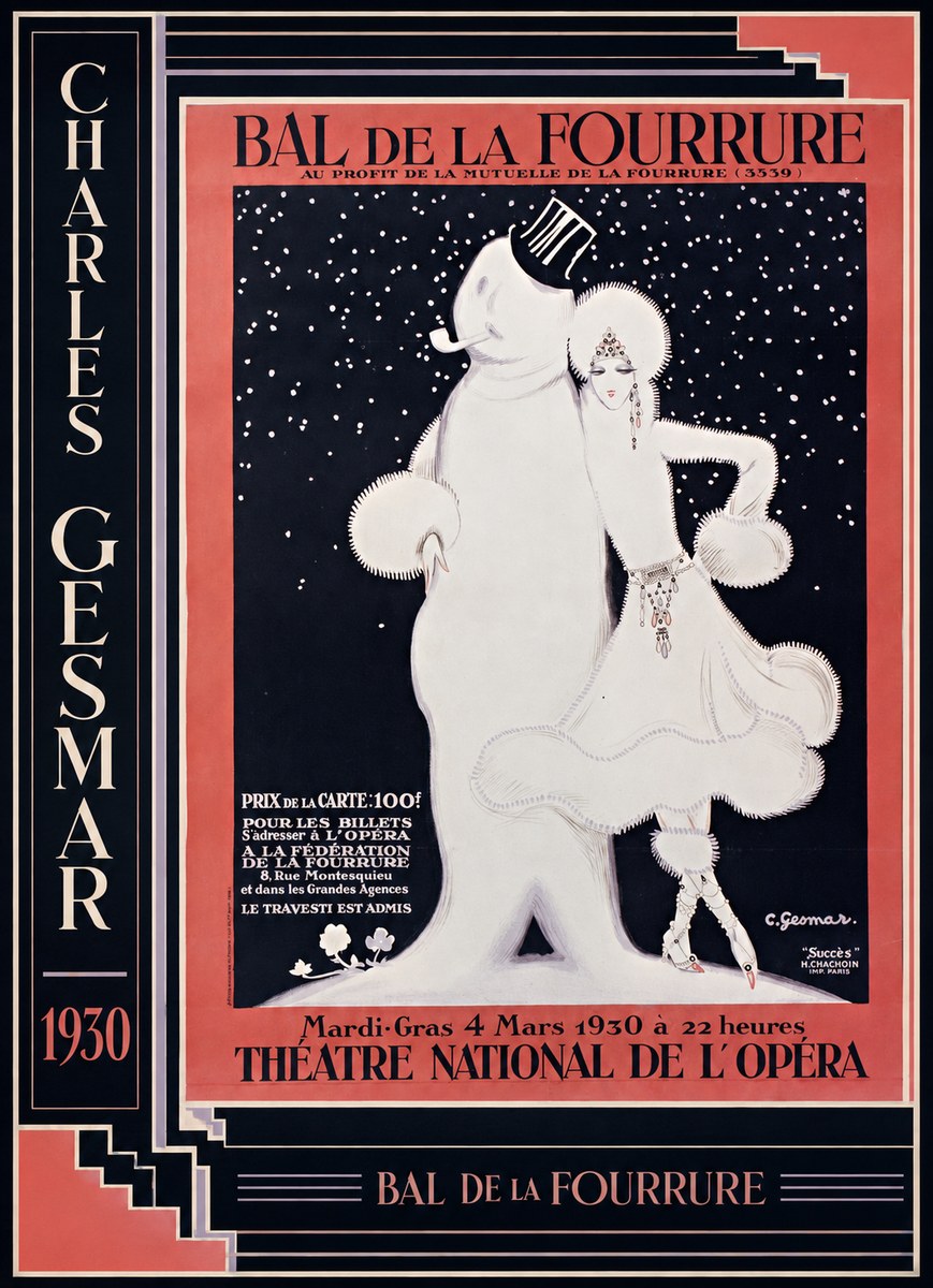 Charles Gesmar Bal De La Fourrure I No2 - Poster