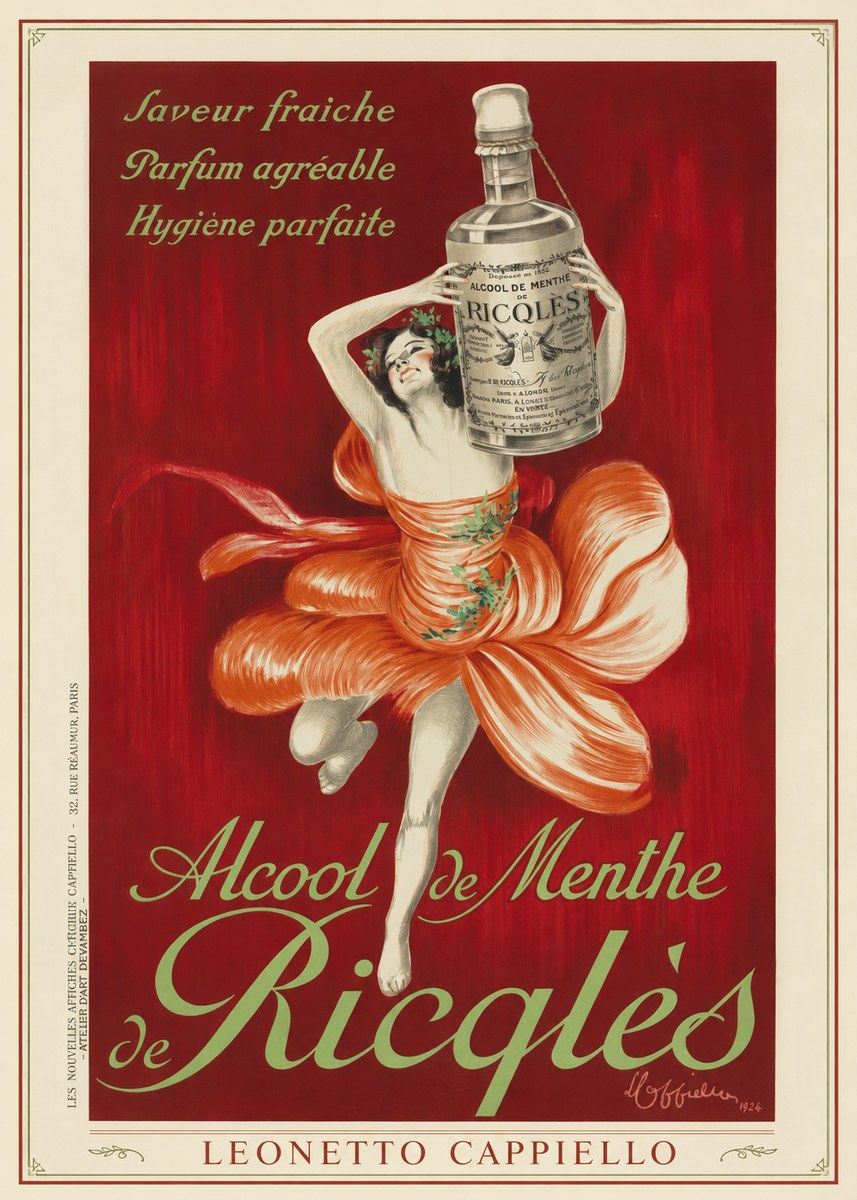 Leonetto Cappiello Alcool De Menthe De Ricqlès I No1 - Poster