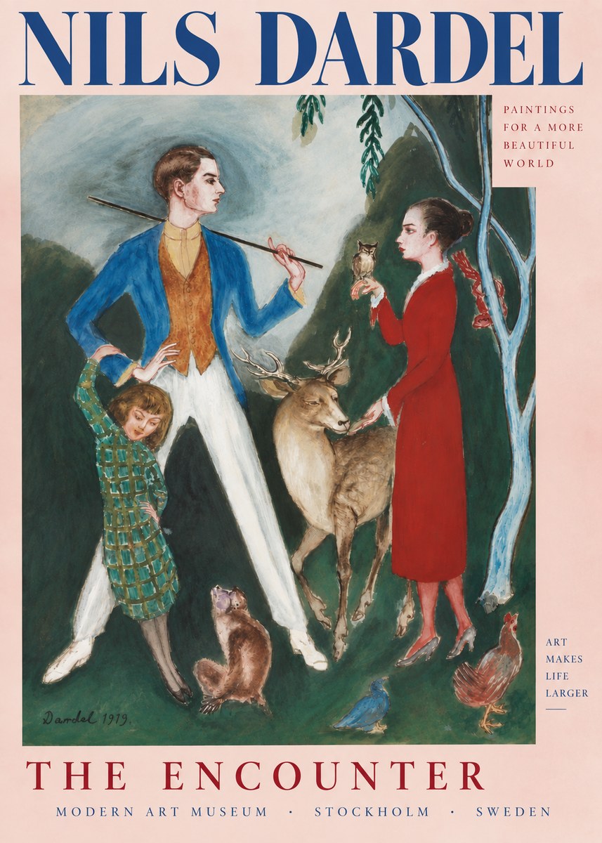 Nils Dardel The Encounter No4 - Poster