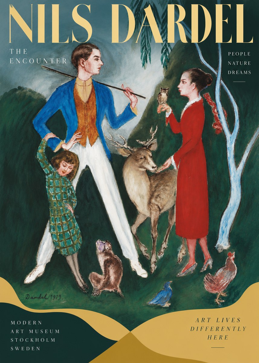 Nils Dardel The Encounter No5 - Poster
