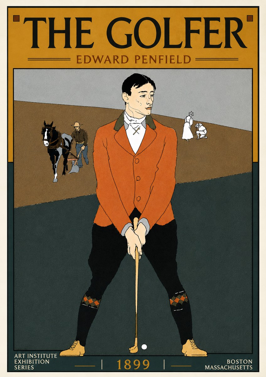 Edward Penfield The Golfer No6 - Poster
