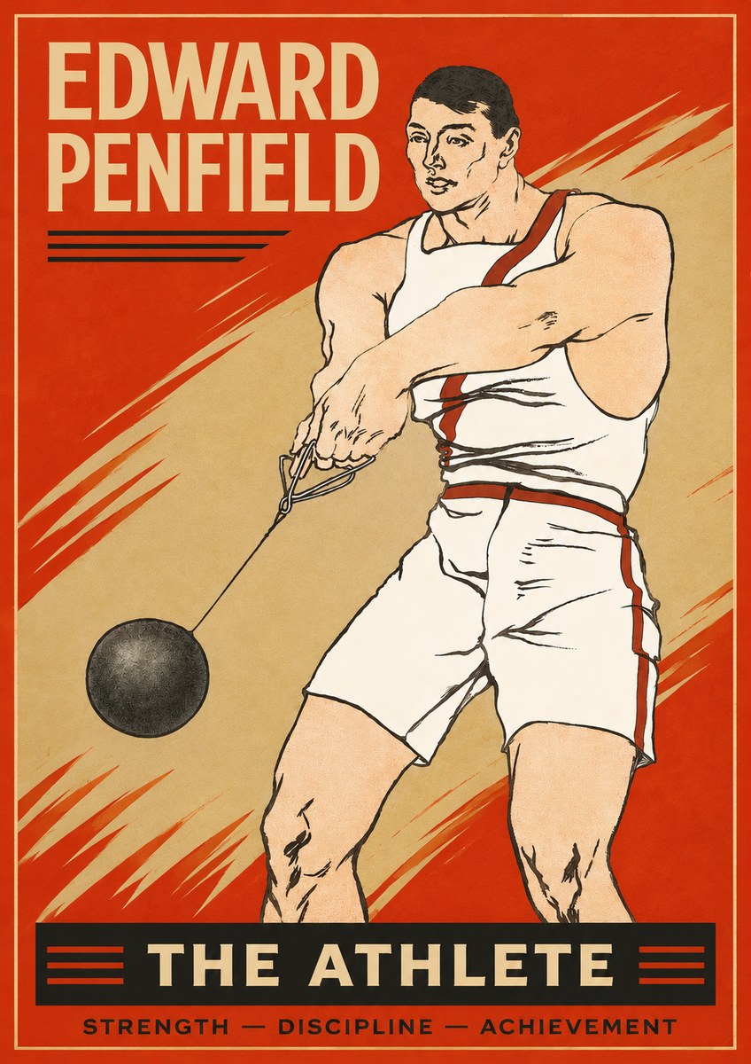 Edward Penfield The Athlete No2 - Poster