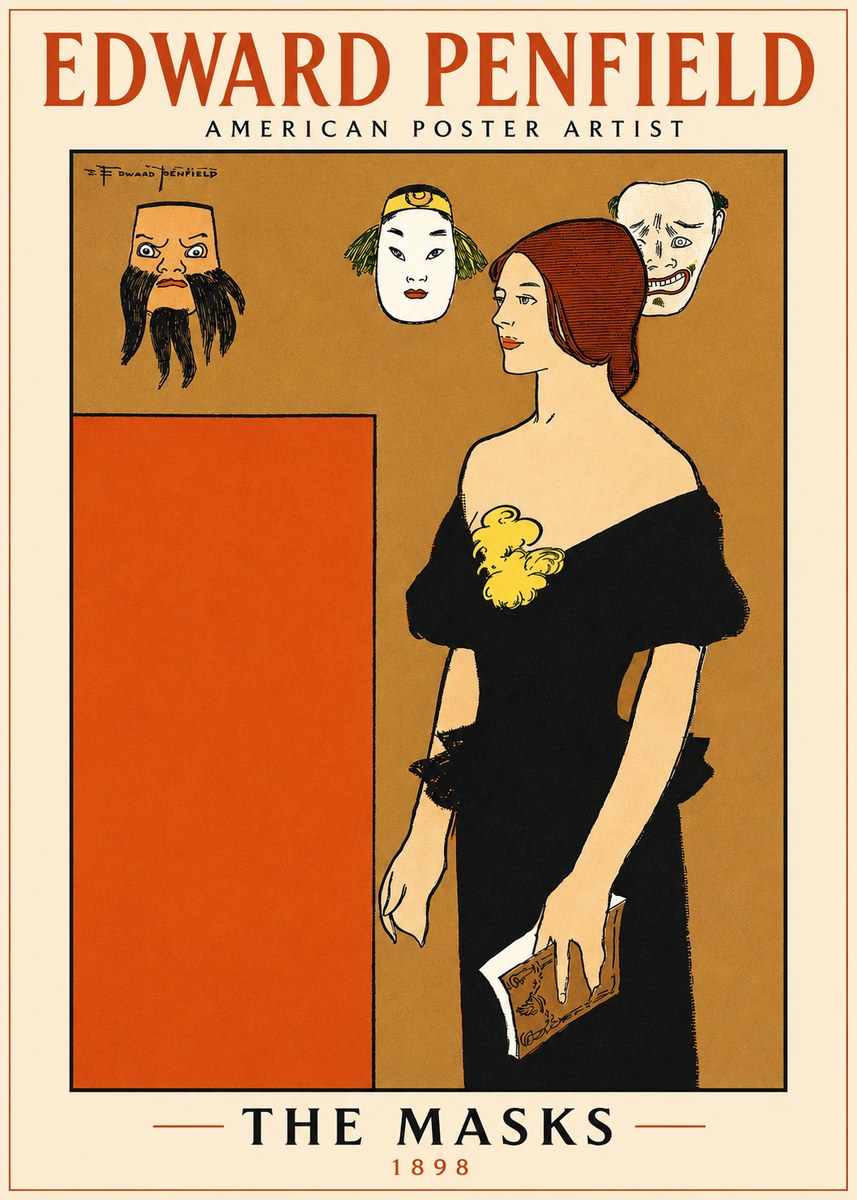 Edward Penfield The Masks No5 - Poster