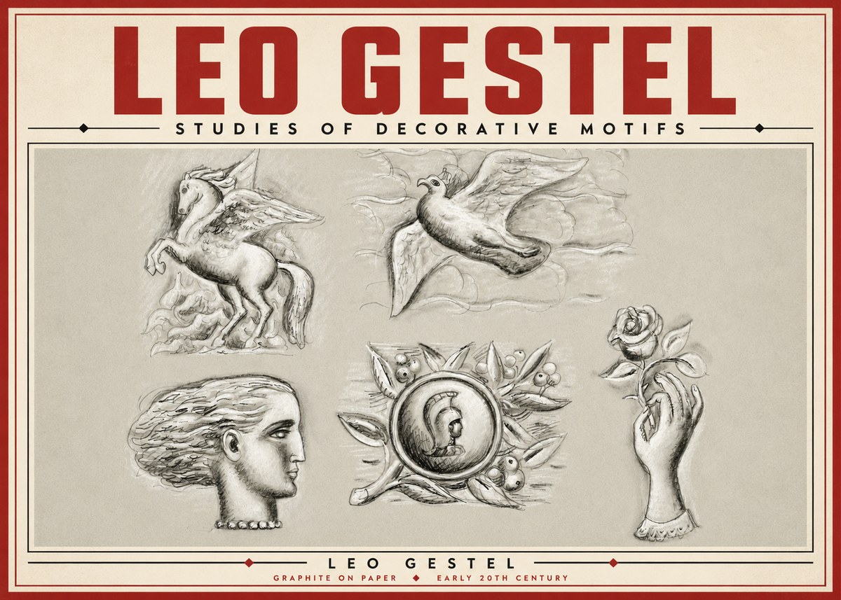 Leo Gestel Studies of Decorative Motifs No5 - Poster