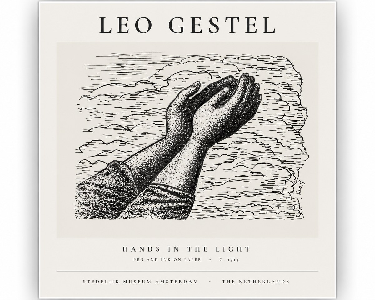 Leo Gestel Hands in the Light No1 - Poster