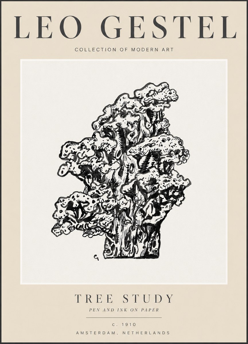 Leo Gestel Tree Study No5 - Poster