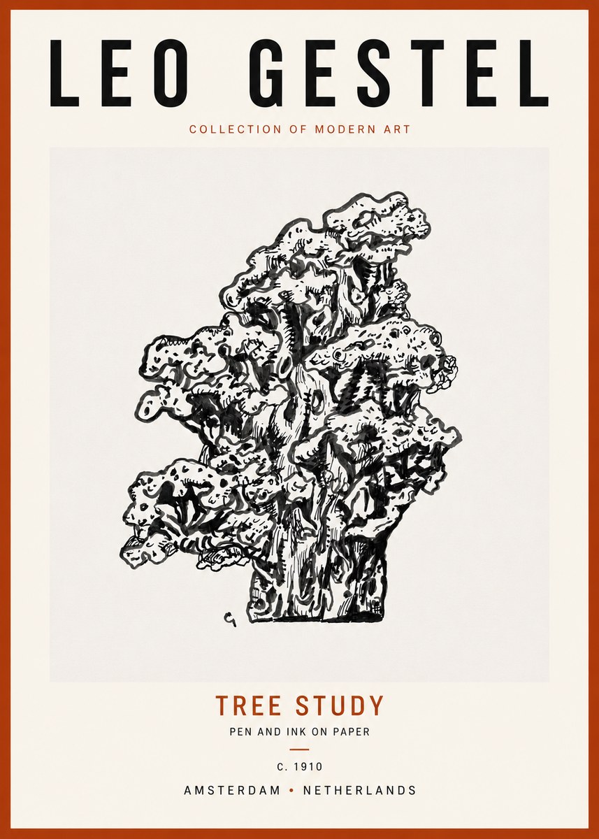 Leo Gestel Tree Study No6 - Poster