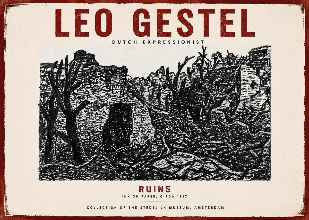 Leo Gestel Ruins No6 - Poster