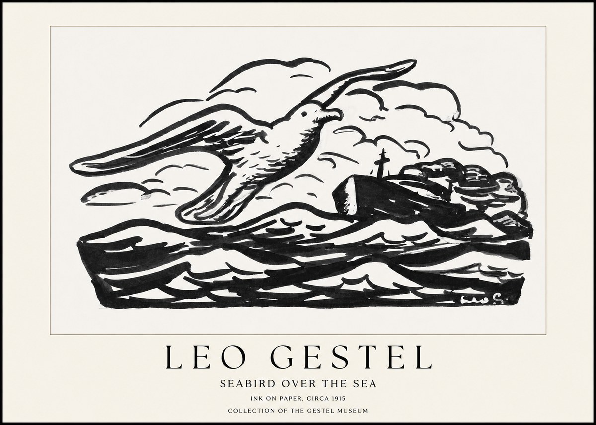 Leo Gestel Seabird over the Sea No1 - Poster