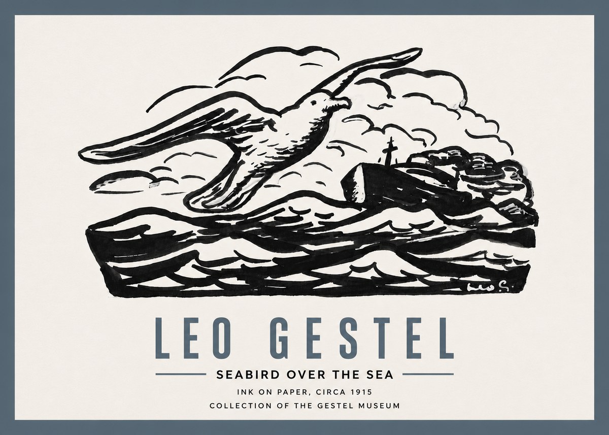 Leo Gestel Seabird over the Sea No5 - Poster