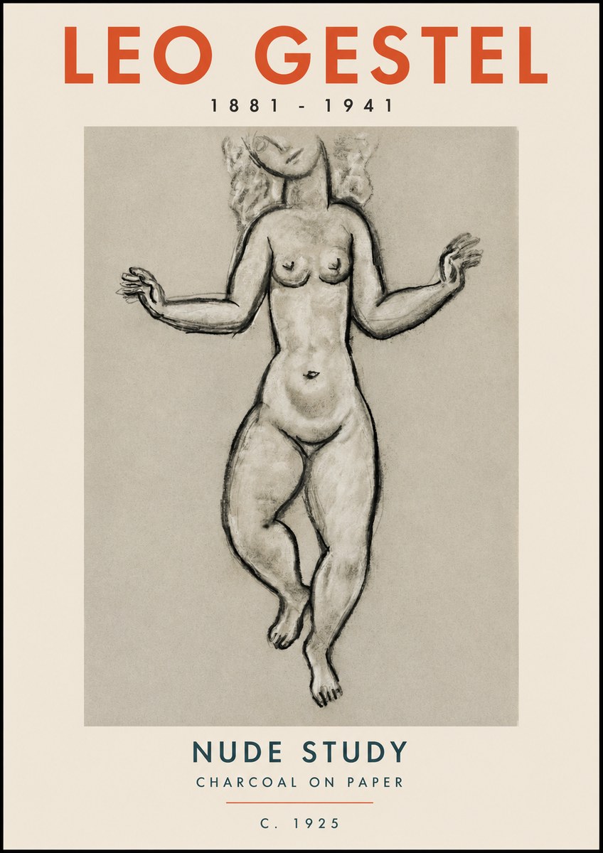 Leo Gestel Nude Study No2 - Poster