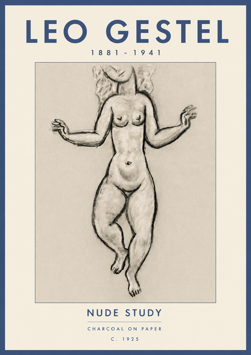Leo Gestel Nude Study No6 - Poster