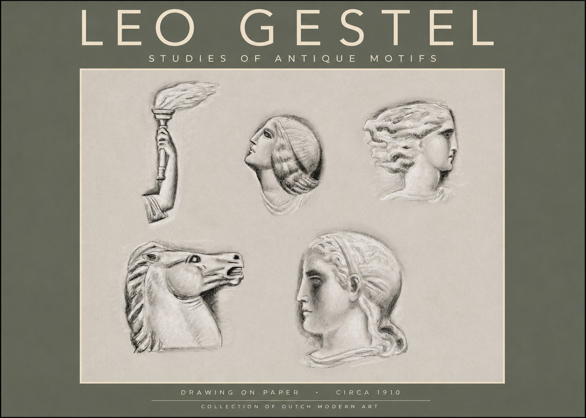 Leo Gestel Studies of Antique Motifs No2 - Poster