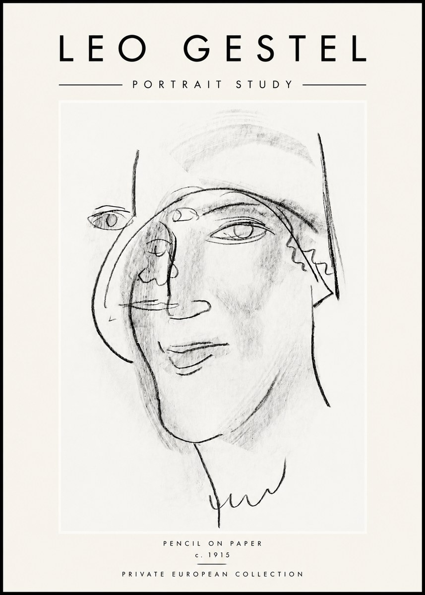 Leo Gestel Portrait Study II No6 - Poster