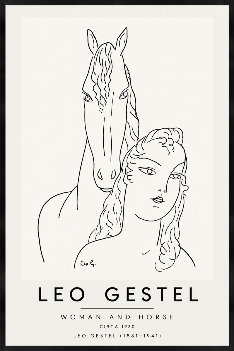 Leo Gestel Woman and Horse No6 - Poster