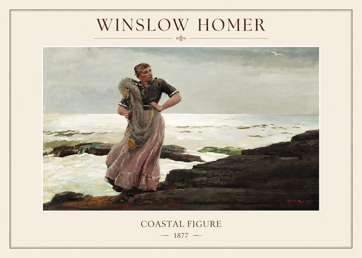 Winslow Homer Coastal Figure No1 - Poster