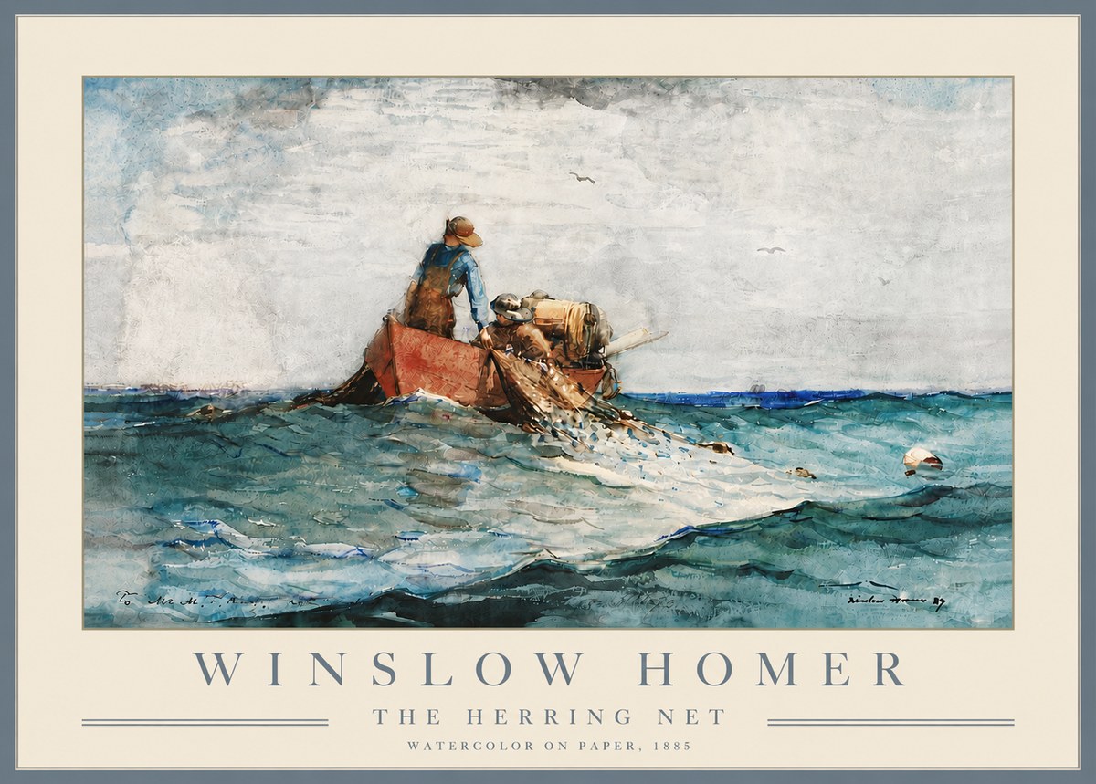 Winslow Homer The Herring Net II No5 - Poster
