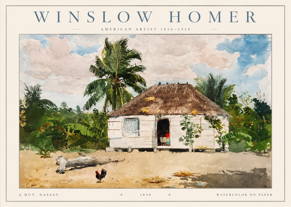 Winslow Homer A Hut, Nassau No2 - Poster