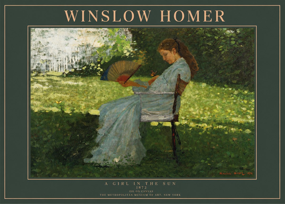 Winslow Homer A Girl in the Sun No2 - Poster