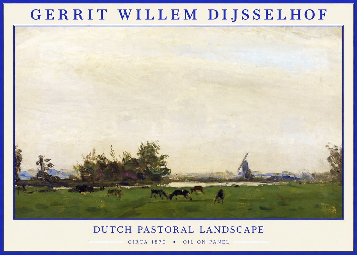 Gerrit Willem Dijsselhof Dutch Pastoral Landscape No3 - Poster