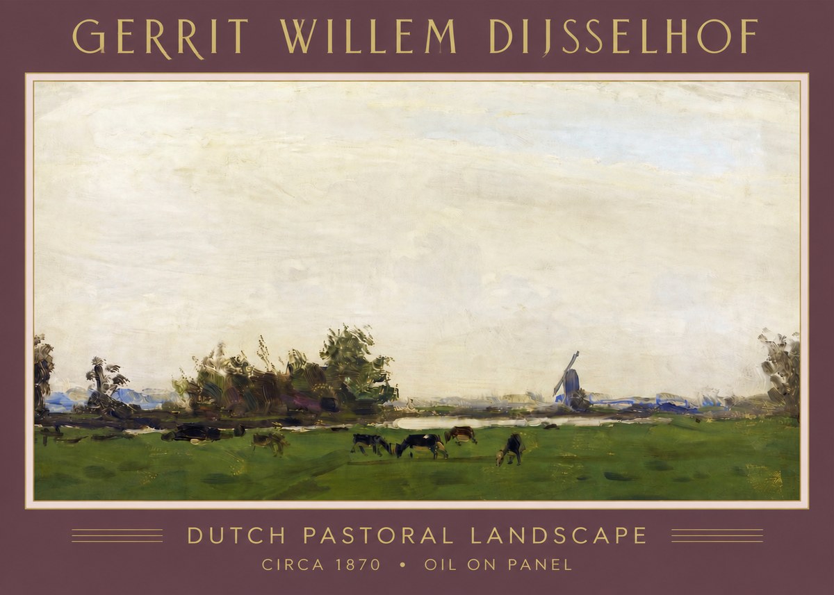 Gerrit Willem Dijsselhof Dutch Pastoral Landscape No4 - Poster