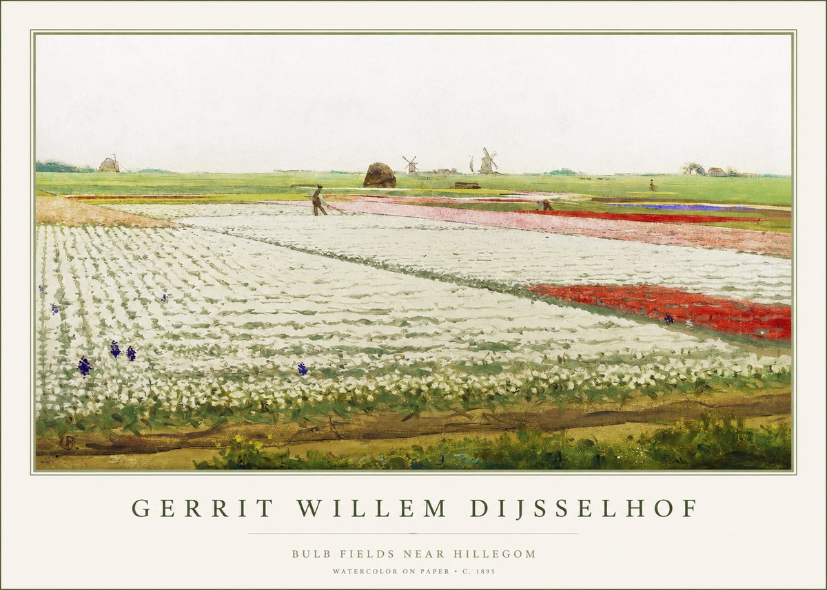 Gerrit Willem Dijsselhof Bulb Fields Near Hillegom No1 - Poster