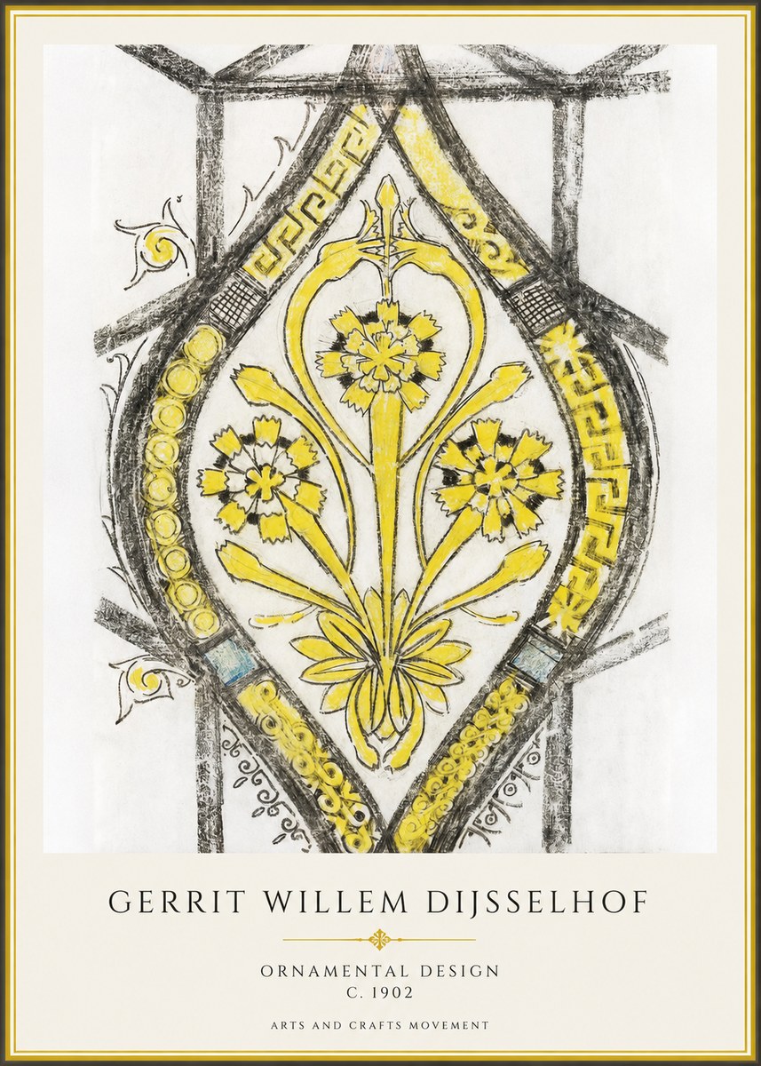 Gerrit Willem Dijsselhof Ornamental Design No1 - Poster