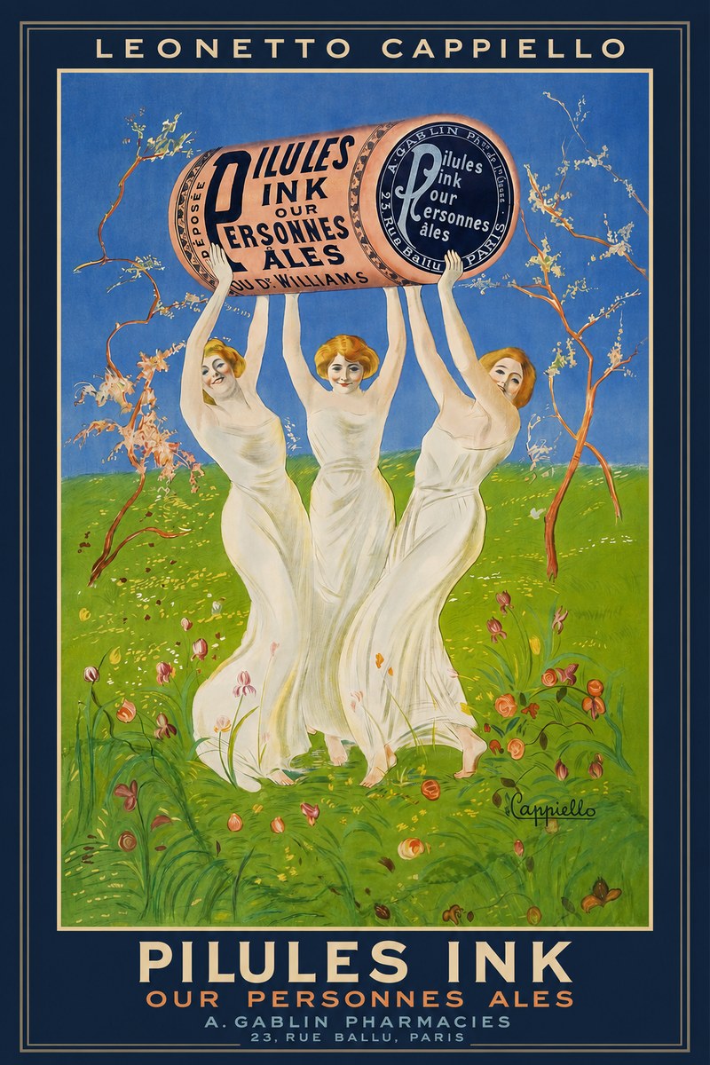 Leonetto Cappiello Pilules Ink Our Personnes Ales No2 - Poster