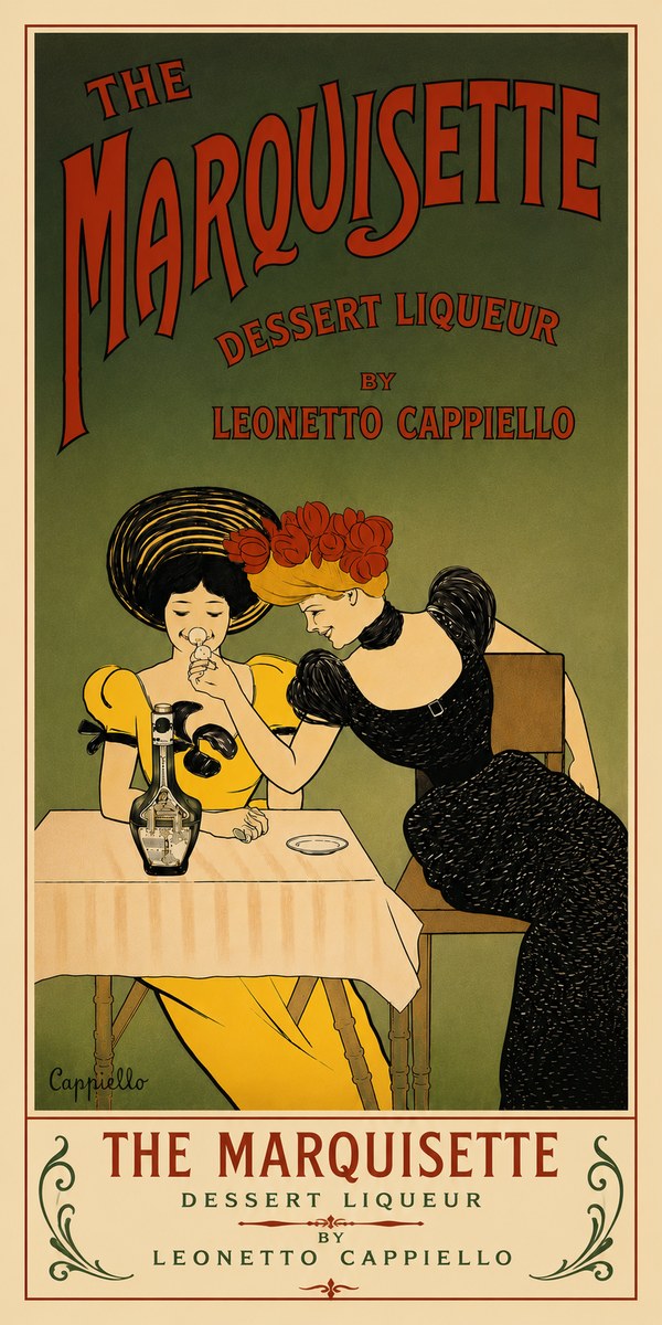 Leonetto Cappiello The Marquisette Dessert Liqueur No6 - Poster