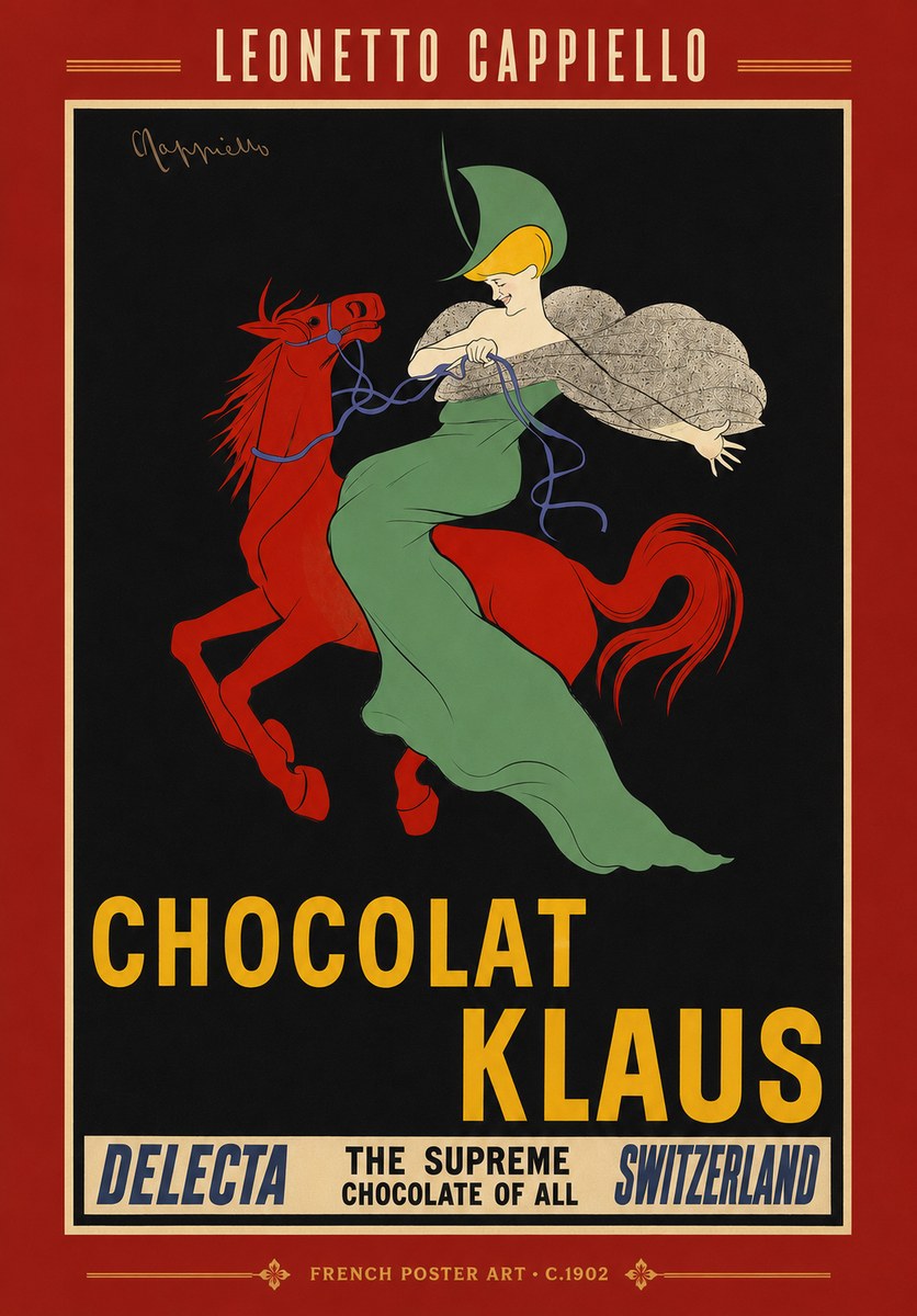 Leonetto Cappiello Chocolat Klaus No2 - Poster