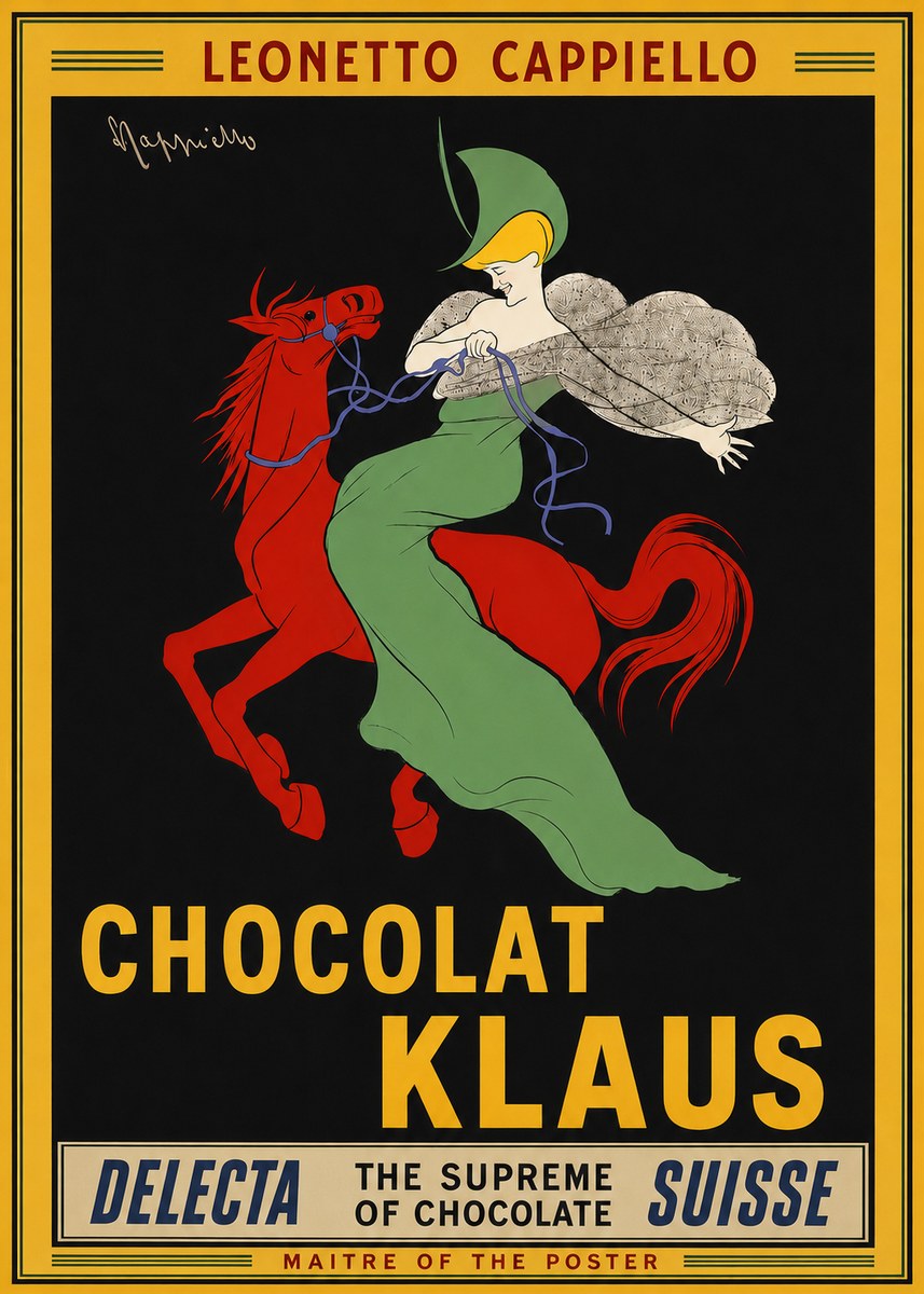 Leonetto Cappiello Chocolat Klaus No4 - Poster